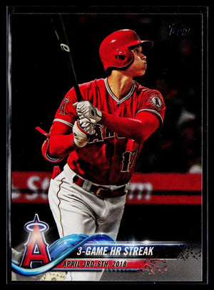 2018 Topps Shohei Ohtani RC Rookie 3-Game HR Streak #US189