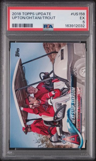 2018 Topps Next Stop Stardom Shohei Ohtani RC Rookie Trout Upton #US158 PSA 5