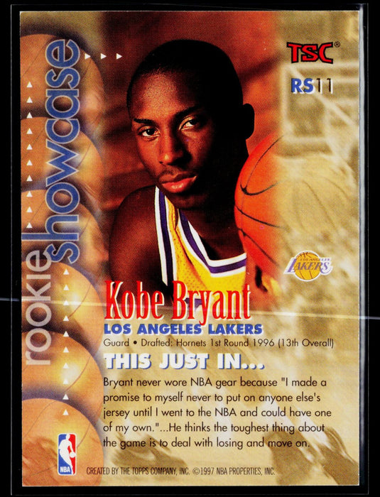 1996-97 Stadium Club Kobe Bryant #RS11 Rookie Showcase