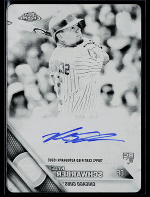 2016 Topps Chrome Kyle Schwarber Rookie Auto 1/1 #RA-KSC Black Printing Plate