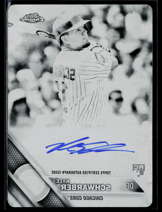 2016 Topps Chrome Kyle Schwarber Rookie Auto 1/1 #RA-KSC Black Printing Plate