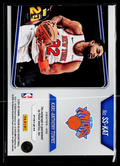 2024-25 Panini Prizm Black Karl Anthony Towns Red Prizm Auto #/99 SP
