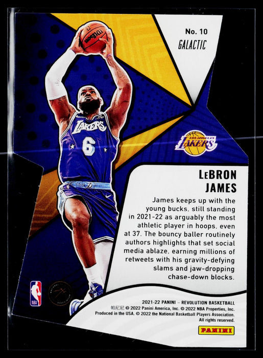 2021-22 Panini Revolution LeBron James #10 Liftoff Die Cut Galactic SSP