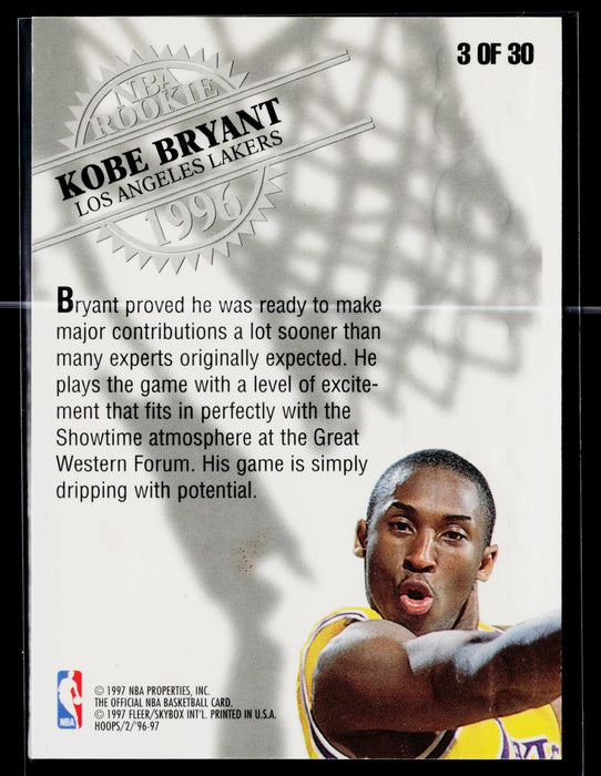1996-97 Hoops Kobe Bryant #3 RC Rookie Gold