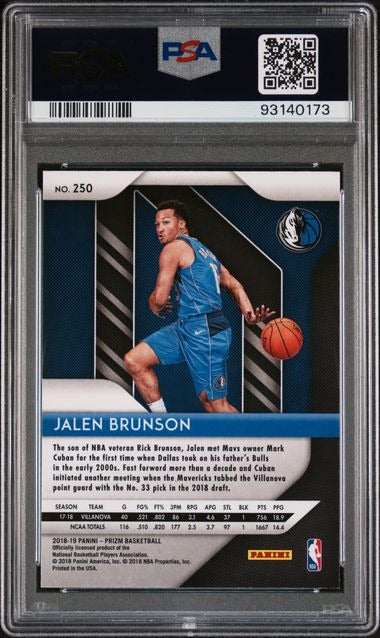 2018-19 Panini Prizm Jalen Brunson #250 RC Rookie