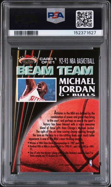 1992-93 Stadium Club Michael Jordan #1 Beam Team PSA 7 NM
