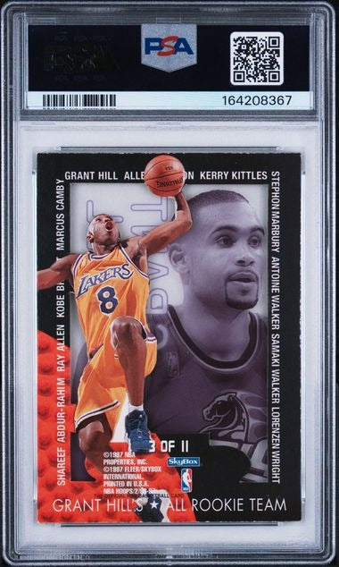 1996 NBA Hoops Kobe Bryant #3 PSA 5 Grant Hill's All Rookie Team
