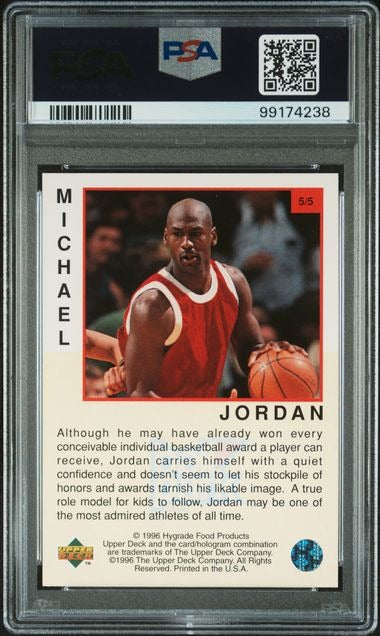 1996 Upper Deck Ball Park Michael Jordan #5 PSA 10 GEM MINT