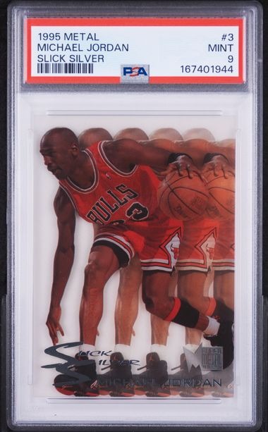 1995 Metal Michael Jordan Slick Silver #3 PSA 9