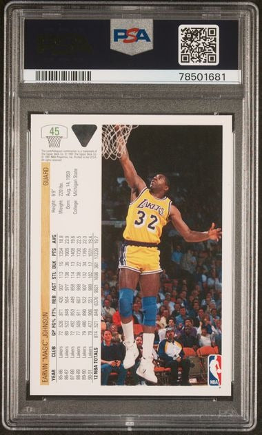 1991 Upper Deck Magic Johnson #45 PSA 10 GEM MINT
