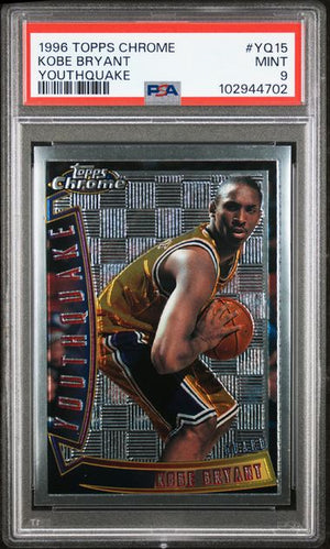 1996-97 Topps Chrome Kobe Bryant #YQ15 Youthquake RC Rookie PSA 9