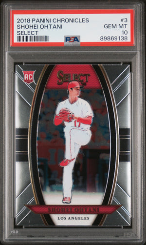 2018 Panini Chronicles Shohei Ohtani #3 Select RC Rookie PSA 10