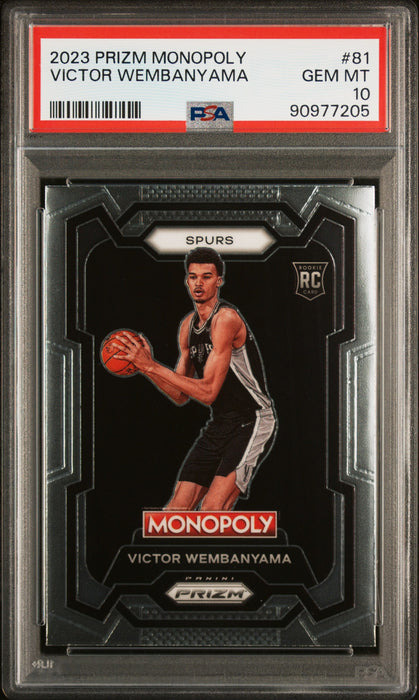 2023 Prizm Monopoly Victor Wembanyama #81 RC Rookie PSA 10