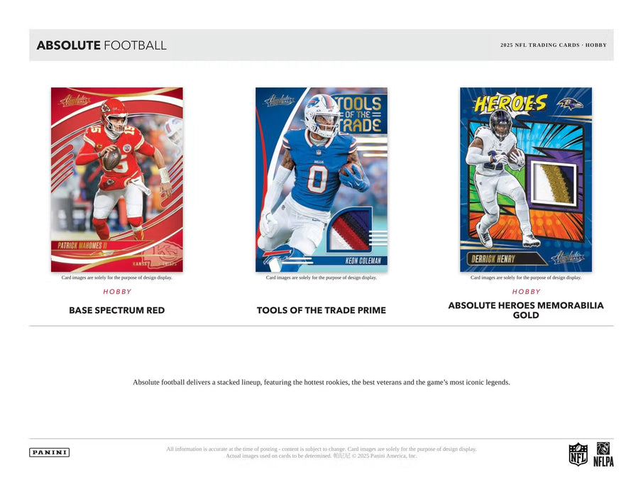 2025 Panini Absolute Football - Hobby Box