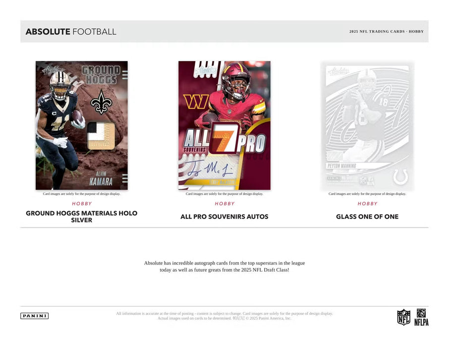 2025 Panini Absolute Football - Hobby Box