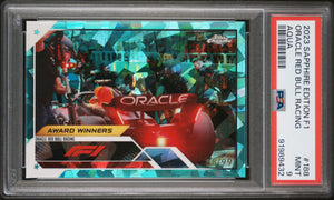2023 Topps Sapphire Edition Oracle Red Bull Racing #188 Aqua /99 PSA 9