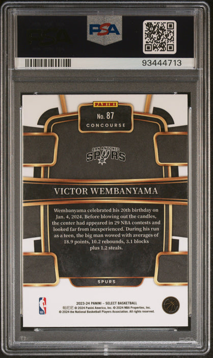 2023 Panini Select Victor Wembanyama #87 Blue RC Rookie PSA 10 A