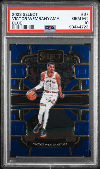 2023 Panini Select Victor Wembanyama #87 Blue RC Rookie PSA 10 B