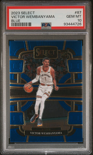 2023 Panini Select Victor Wembanyama #87 Blue RC Rookie PSA 10 C