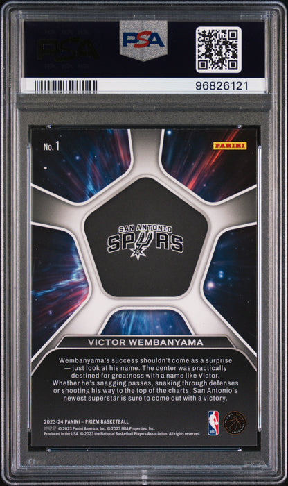 2023 Panini Prizm Victor Wembanyama #1 Deep Space RC Rookie PSA 10