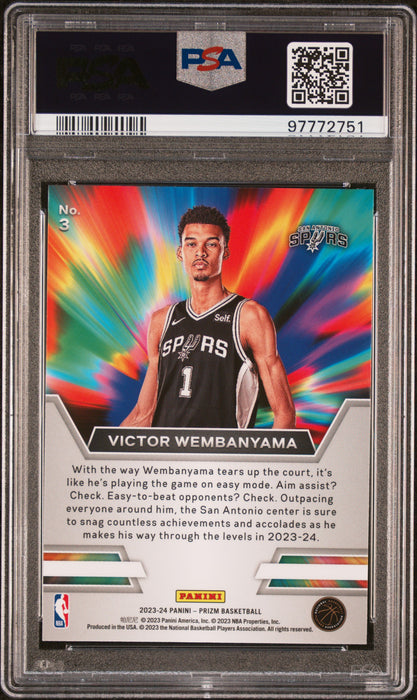 2023 Panini Prizm Victor Wembanyama #3 Instant Impact RC Rookie PSA 10