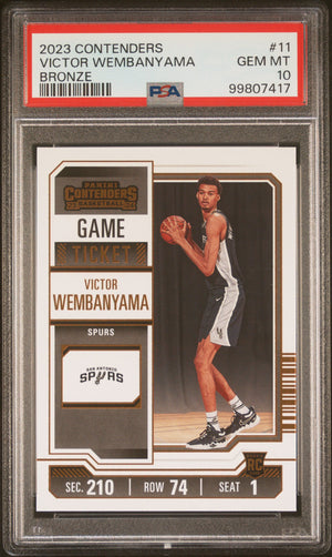 2023 Contenders Victor Wembanyama #11 Bronze RC Rookie PSA 10