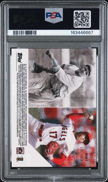 2018 Topps Now Babe Ruth Shohei Ohtani #MOW-1 Moment of the Week RC PSA 10