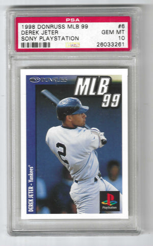 1998 Donruss MLB 99 Derek Jeter #6 Sony Playstation PSA 10 GEM MINT