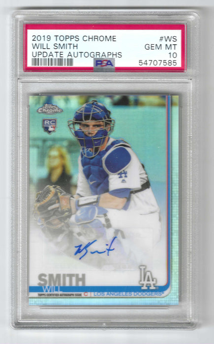 2019 Topps Chrome Update Will Smith #CUA-WS Refractor RC Rookie Auto PSA 10