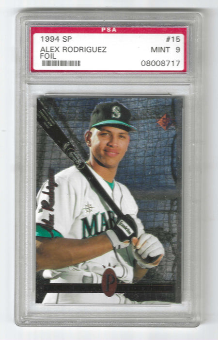 1994 Upper Deck SP Alex Rodriguez #15 Premier Prospects Foil RC Rookie PSA 9