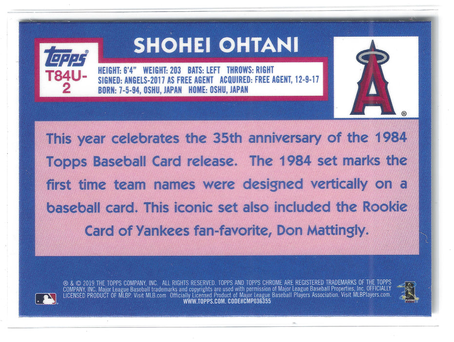 2019 Topps Shohei Ohtani #T84U-2 1984 Mojo Refractor