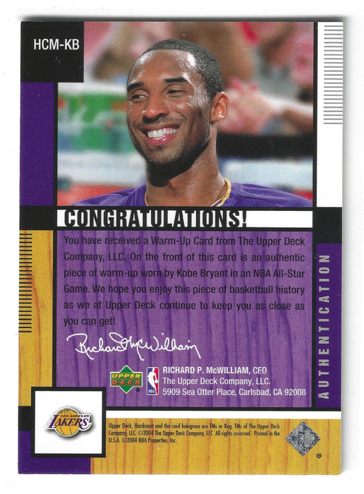 2004-05 Upper Deck Hardcourt Kobe Bryant #HCM-KB Materials Patch