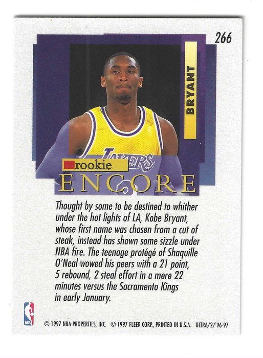 1996-97 Fleer Ultra Kobe Bryant #266 Encore Rookie RC