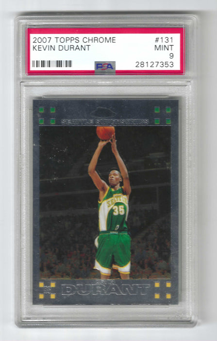 2007 Topps Chrome Kevin Durant #131 RC Rookie PSA 9 MINT