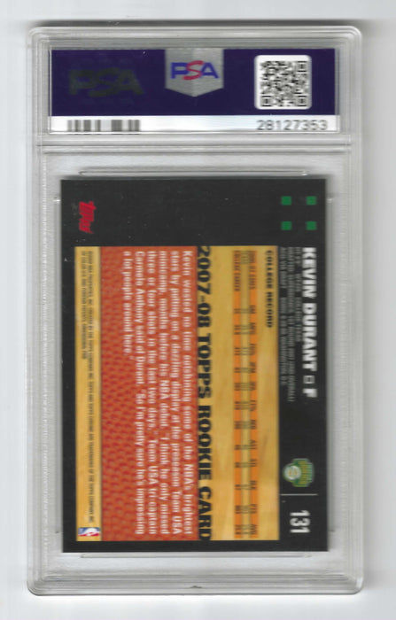 2007 Topps Chrome Kevin Durant #131 RC Rookie PSA 9 MINT