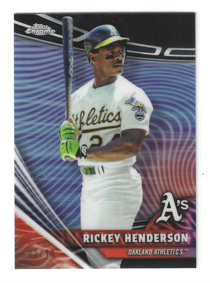 2026 Topps Chrome Rickey Henderson #RVH-9 Rivals Black Refractor /10 SSP