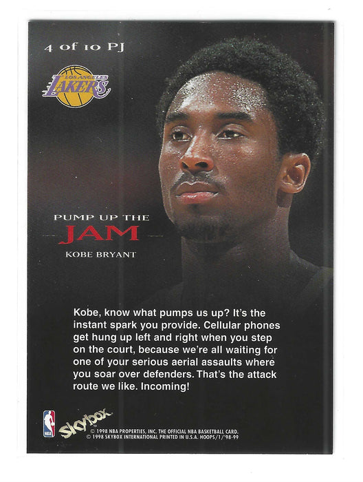 1998-99 NBA Hoops Kobe Bryant #4 PJ Pump Up the Jam