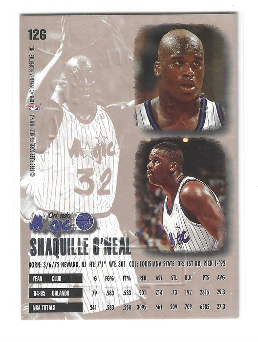 1995-96 Fleer Ultra Gold Medallion Edition Shaquille O'Neal #126