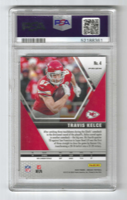 2020 Panini Mosaic Travis Kelce #4 Genesis SSP PSA 10