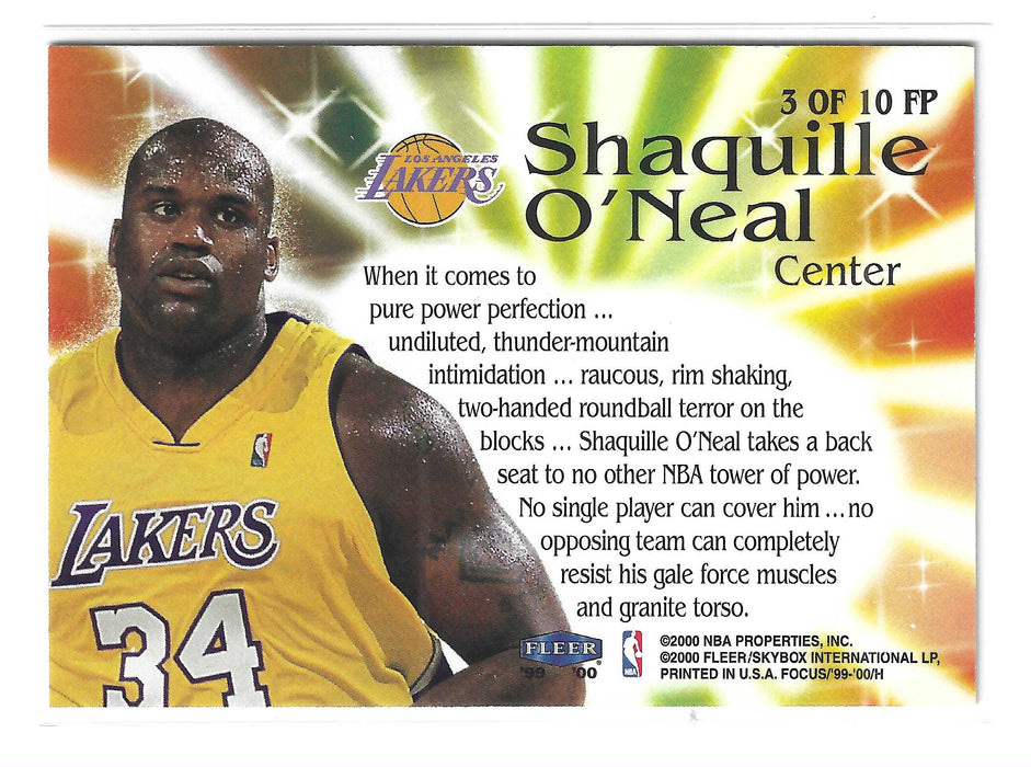 1999-00 Fleer Focus Shaquille O'Neal #3 FP Focus Pocus