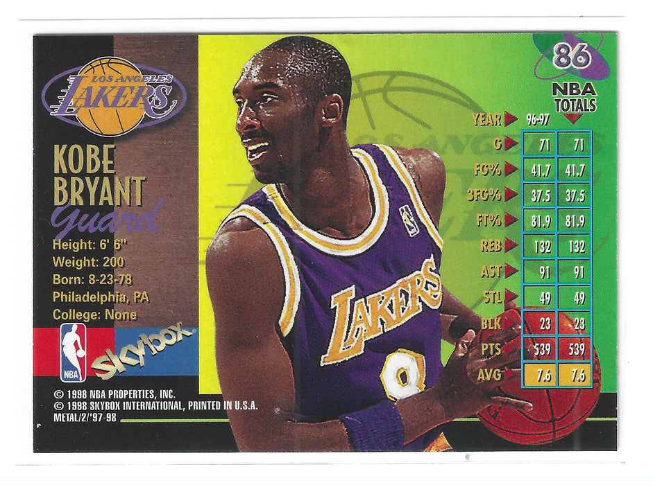 1997-98 SkyBox Metal Universe Kobe Bryant #86