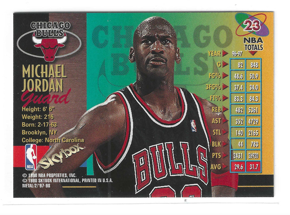 1997-98 SkyBox Metal Universe Michael Jordan #23