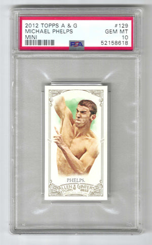 2012 Topps Allen & Ginter Michael Phelps #129 Mini PSA 10 GEM MINT