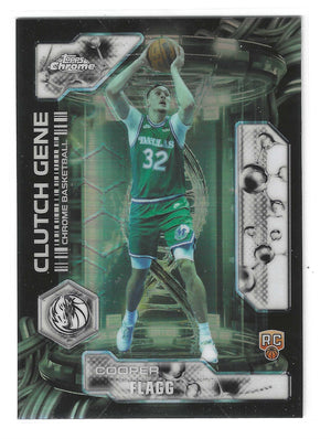 2025-26 Topps Chrome Update Cooper Flagg #CG-11 Clutch Gene Refractor RC Rookie