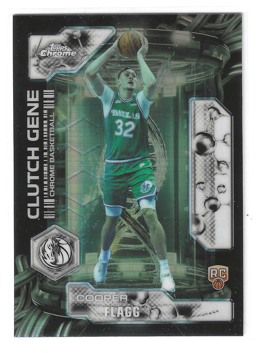 2025-26 Topps Chrome Update Cooper Flagg #CG-11 Clutch Gene Refractor RC Rookie