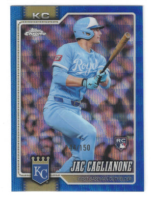 2026 Topps Chrome Jac Caglianone #131 Blue Wave Refractor RC Rookie /150 SP