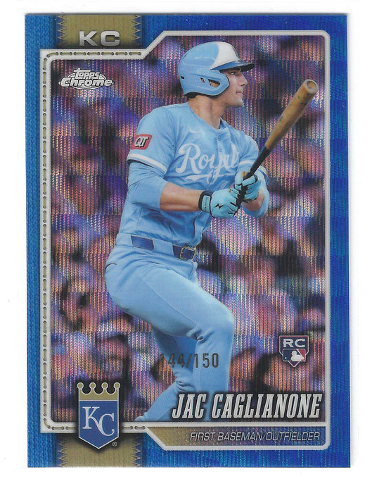 2026 Topps Chrome Jac Caglianone #131 Blue Wave Refractor RC Rookie /150 SP