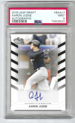 2015 Leaf Draft Aaron Judge #BA-AJ1 Prospect Rookie Auto RC PSA 9