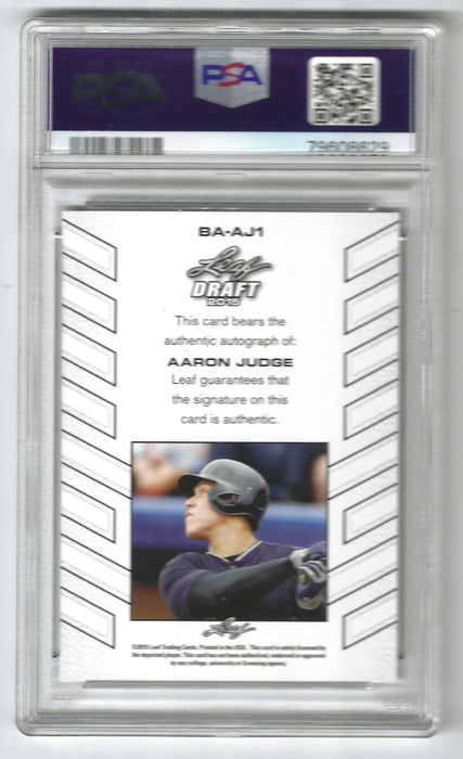 2015 Leaf Draft Aaron Judge #BA-AJ1 Prospect Rookie Auto RC PSA 9