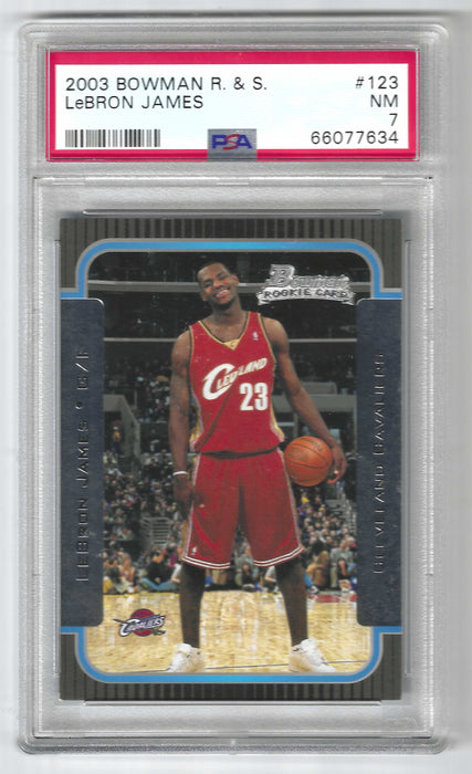 2003-04 Bowman Rookies & Stars LeBron James #123 RC Rookie PSA 7